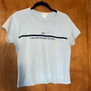 Vintage Calvin Klein Light Blue Short Sleeve Tee